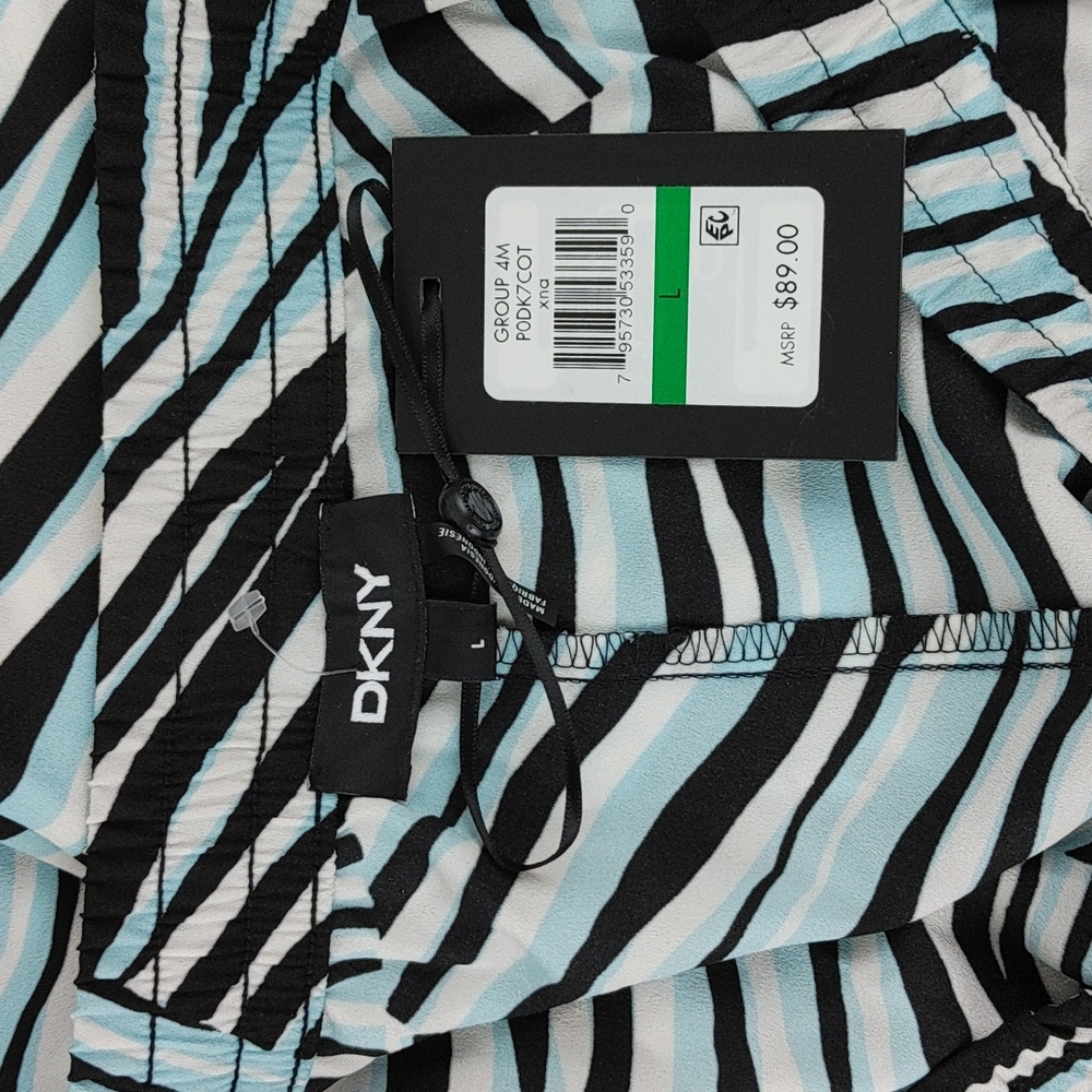 🆕NWT DKNY Printed Tie Waist Pull On Pants - Picture 6 of 11